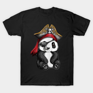 Pirate Panda Pirate Panda Bear With Pirate Corsair T-Shirt